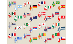 Calcio 2010 set di bandiere da tavolo completo - 15 x 22 cm