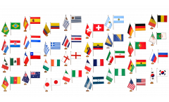 Set di Bandiere da tavolo Coppa del Mondo 2014 - 15 x 22 cm
