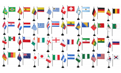 Set di Bandiere da tavolo Coppa del Mondo 2014 - 10 x 15 cm
