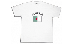T-Shirt Algeria, bianca, taglia S, Round-T