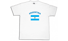 T-Shirt Argentina, bianca, taglia S, Round-T