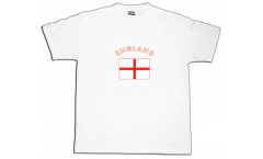 T-Shirt Inghilterra, bianca, taglia S, Round-T