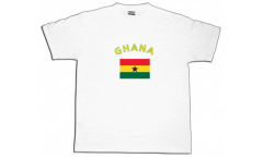 T-Shirt Ghana, bianca, taglia M, Round-T