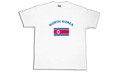 T-Shirt Corea del Nord, bianca, taglia S, Round-T
