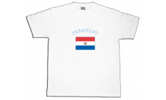T-Shirt Paraguay, bianca, taglia L, Round-T