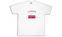 T-Shirt Slovacchia, bianca, taglia S, Round-T
