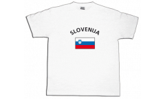T-Shirt Slovenia, bianca, taglia S, Round-T