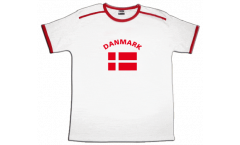 T-Shirt Danimarca, bianca-rossa, taglia XXL
