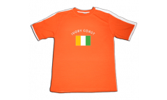 T-Shirt Costa d'Avorio, arancione-bianca, taglia S