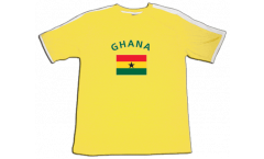 T-Shirt Ghana, gialla-bianca, taglia S