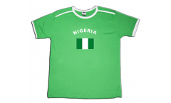 T-Shirt Nigeria, verde chiaro-bianca, taglia L