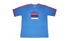 T-Shirt Serbia, azzurra-rossa, taglia XL