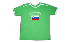T-Shirt Slovenia, verde chiaro-bianca, taglia S