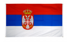 Bandiera da balcone Serbia con stemmi - 90 x 150 cm