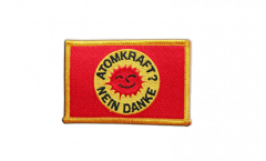 Applicazione Atomkraft Nein Danke, rosso - 8 x 6 cm
