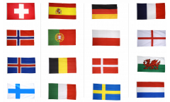 Calcio 2025 set di bandiere - 90 x 150 cm