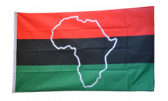 Bandiera Afroamericano UNIA con la mappa di africa