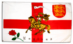 Bandiera Inghilterra con cavaliere