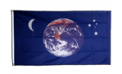 Bandiera Mondo Luna Stelle