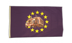 Bandiera Unione Europea EU con Tir