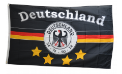 Bandiera Tifosi Germania nero 4 stelle
