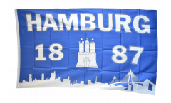 Bandiera Tifosi Amburgo 1887 blu