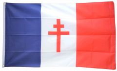 Bandiera Francia con la croce di Lorena