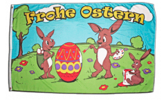 Bandiera Frohe Ostern Hasenfamilie