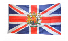 Bandiera Regno Unito con stemmi