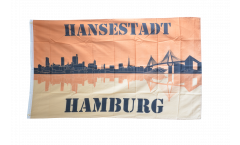 Bandiera Hansestadt Hamburg Skyline