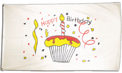 Bandiera Happy Birthday torta