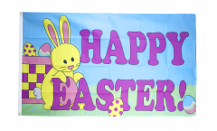 Bandiera Happy Easter con coniglietto di Pasqua