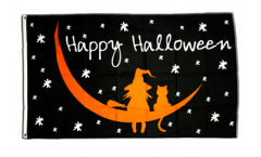 Bandiera Happy Halloween Notte di luna