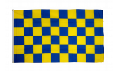 Bandiera a quadri blu-gialli