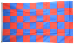 Bandiera a quadri blu-rosso