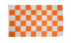 Bandiera a quadri bianchi-arancione