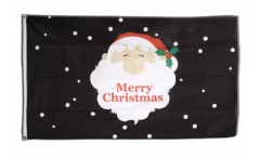 Bandiera Merry Christmas Babbo Natale nero