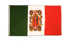 Bandiera Messico con Signora di Guadalupe