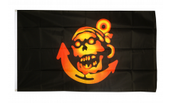 Bandiera Pirata dorato con ancora