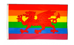 Bandiera Arcobaleno con drago gallese