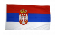Bandiera Serbia con stemmi