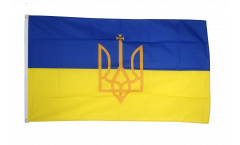 Bandiera Ucraina con stemmi