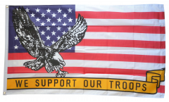 Bandiera USA con Aquila We support our troops