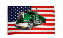Bandiera USA con truck verde