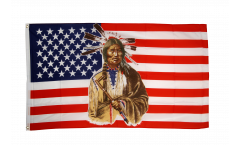 Bandiera USA con indiani
