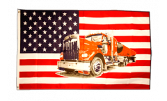 Bandiera USA con truck rosso