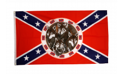 Bandiera USA Stati del Sud con 4 lupi