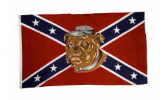 Bandiera USA Stati del Sud con Bulldog