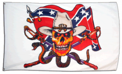 Bandiera USA Stati del Sud con serpente Rebel Snake