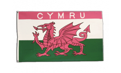Bandiera Galles CYMRU rosa fucsia